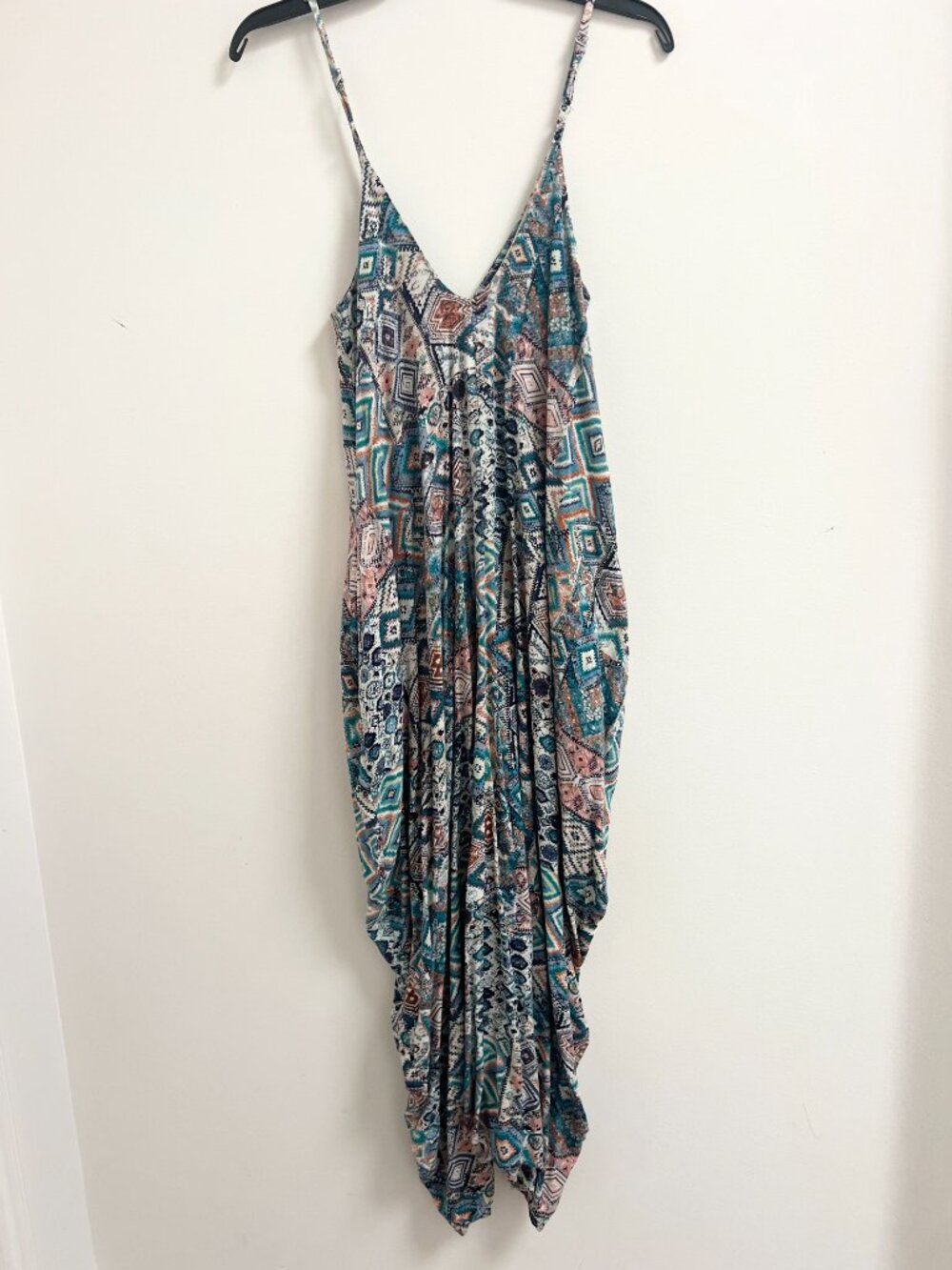 May & Maya Boho Geometric Parachute Dress Midi Pockets Aztec - Picture 2 of 8